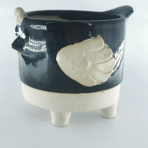 Planteur succulent en céramique émaillée en forme d'oiseau de dessin animé Pot de fleur en forme d'animal mignon <span class=keywords><strong>pour</strong></span> jardin utilisation au sol - Product Image 6