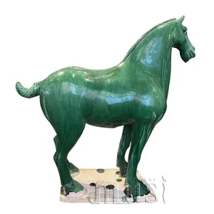 Musi nóng bán màu xanh lá cây đá cẩm thạch lát đá nhân tạo Đá Ngựa tượng khuôn mẫu paver Onyx Đá Cẩm Thạch động vật điêu khắc
