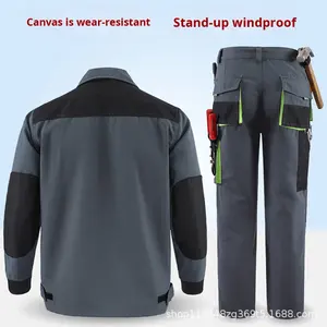 고급 춘추용 고가시성 CE 인증 남녀공용 작업복 세트 신제품 정전기 방지 내마모성 주름 방지 - Product Image 2