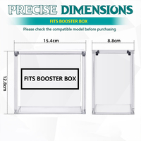 Boîte magnétique en acrylique PKMN, étui de protection empilable, épaisseur 4 mm, fermeture magnétique, cadeau pour collectionneur, léger pour un montage facile