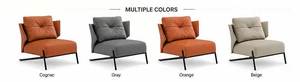 Fauteuil de <span class=keywords><strong>bureau</strong></span> moderne en similicuir crème, chaise <span class=keywords><strong>d</strong></span>'accueil rembourrée, structure en métal noir, pour hôtel, <span class=keywords><strong>bureau</strong></span>, salle <span class=keywords><strong>d</strong></span>'attente - Product Image 5