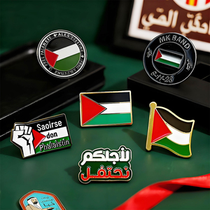 Pins Metálicos con Forma de la Bandera Nacional de Palestina para Teléfono, Coloridos, de Esmalte Suave, para Regalos y Recuerdos de Palestina, Pedido al por Mayor - Product Image 2