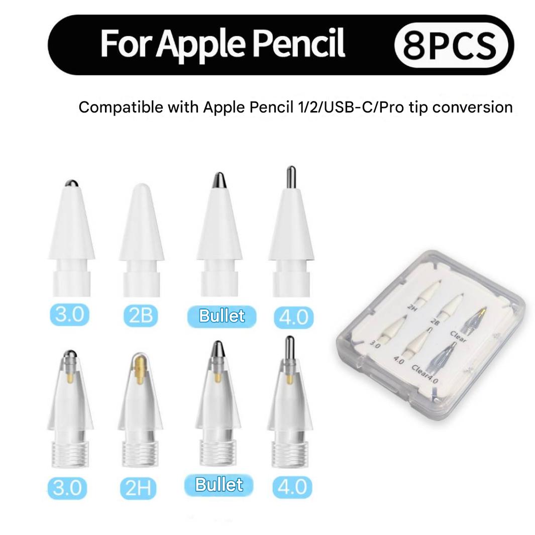 Ensemble de 8 embouts Or &amp; Argent [3.0*2 + 2H*2 + Bullet*2 + 4.0*2]