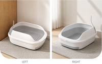 Toilette pour animaux de compagnie, bac à litière pour chat en plastique confortable de qualité supérieure, facile à nettoyer, design magnétique, base antidérapante, pelle à litière pour chat