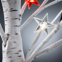 Lumière LED Arbre de Bouleau Artificiel, Lumière d'Arbre Étoilé de Bureau avec LED Colorées, Idéale pour Décorer l'Ambiance de la Maison en Fête