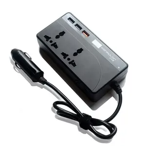 Konfulon prodotti di tendenza 2023 nuovi arrivi 2 prese 3 porte USB adattatore caricabatterie 200W DC 12V a 110V AC auto Inverter