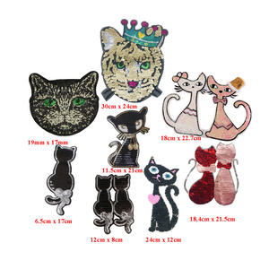 特注ビッグドッグ猫蝶フクロウ鳥恐竜デザインビーズ刺繍スパンコール大型動物パッチ - Product Image 2