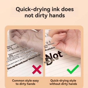 قلم جل ديلي S08E برأس مزدوج سريع الجفاف 0.5 مم أسود شفاف للكتابة بسلاسة في الامتحانات مع حبر سعة كبيرة - Product Image 3