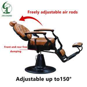 Sillón de Peluquería de Cuero Naranja con Mechones, Muebles de Salón de Belleza de Lujo, Silla de <span class=keywords><strong>Barber</strong></span>ía Resistente para Estilistas, Venta al por Mayor - Product Image 5