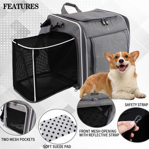 PETFULED köpek bisiklet sepeti su geçirmez high-end köpek bisiklet taşıyıcı örgü Windows ile katlanabilir köpek bisiklet taşıyıcı 12lbs SoftSided sepet - Product Image 3