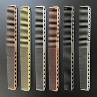 Nouveau style, peigne à queue personnalisable avec logo, en aluminium couleur or rose, peigne à queue de rat en gros pour coiffure