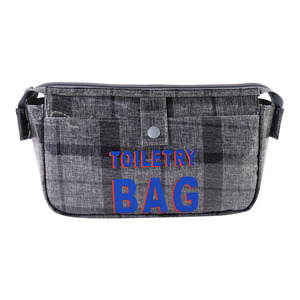 Custom Black Hanging Toiletry Bag for Men with Detachable Mesh Pouch Durable Dopp Kit Polyester Cosmetic Vanity Case wash bags - Product Image 2