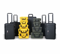 Valise de transport en plastique rigide, petite, avec insert en mousse pré-découpé, personnalisable OEM, étanche IP67, antichoc, anti-poussière, boîte à outils de transport