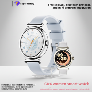 Montre connectée pour femme avec écran rond de 1,27 pouces, étanche IP68, boîtier métallique élégant, autonomie ultra longue, analyse du sommeil par IA, suivi d'activité physique - Product Image 1