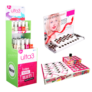 Tùy chỉnh sơn móng tay hiển thị các tông đứng bán lẻ mỹ phẩm PDQ truy cập giấy hiển thị hộp cửa hàng sóng giấy hiển thị giá - Product Image 1