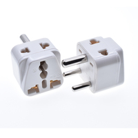 Adaptateur de prise universel pour l'Afrique du Sud 2 en 1 EU UK US vers Type-D rond 3 broches Convertisseur de prise électrique pour l'Inde le Pakistan le Sri Lanka