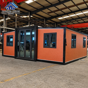 <span class=keywords><strong>Casa</strong></span> Modular Prefabricada Moderna de Doble Ala, con Puerta de Vidrio, para Jardín o Patio Trasero, Cabaña para Huéspedes, Estructura de Acero, Expandible, Tipo Contenedor - Product Image 3