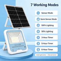 Projecteur solaire LED IP66 étanche, lampe solaire extérieure avec télécommande pour jardin, rue, cour