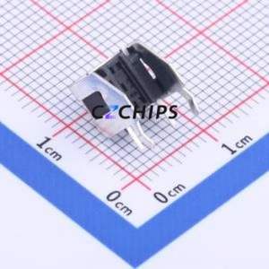 GT-TC166B-H060-L10 Tactile Switch Through hole Switch Single Pole Single Throw Round Button 70gf Right Angle Insert - Product Image 2