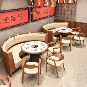 Design moderno ristorante di lusso mobili Hotel Cafe essenziale struttura in legno in pelle tavolo da pranzo sedia Set - Product Image 3