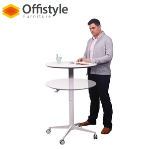 Dizüstü oturmak ve standı bilgisayar masası gaz bahar yükseltici tekerlekler hareketli açık aperatif masa mekanizması ile satılık gaz kaldırma - Product Image 2