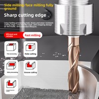 Fraise à queue plate en carbure de 6 mm à 35 hélices, revêtement AlTiN, 2 dents, pour CNC, prend en charge la personnalisation OEM ODM