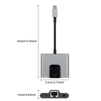 Hub USB Type C de haute qualité à 3 ports, station d'accueil et chargeur, hub pour ordinateur portable 3 en 1, hub USB C pour Macbook