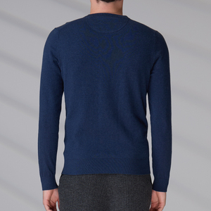 Custom LOGO OEM Men Sweater Jacquard Pattern Knitwear Winter <b>Pullover</b> <b>Jumpers</b> Casual Cotton Knitted Top Crew Neck Sweater - Product Image 6