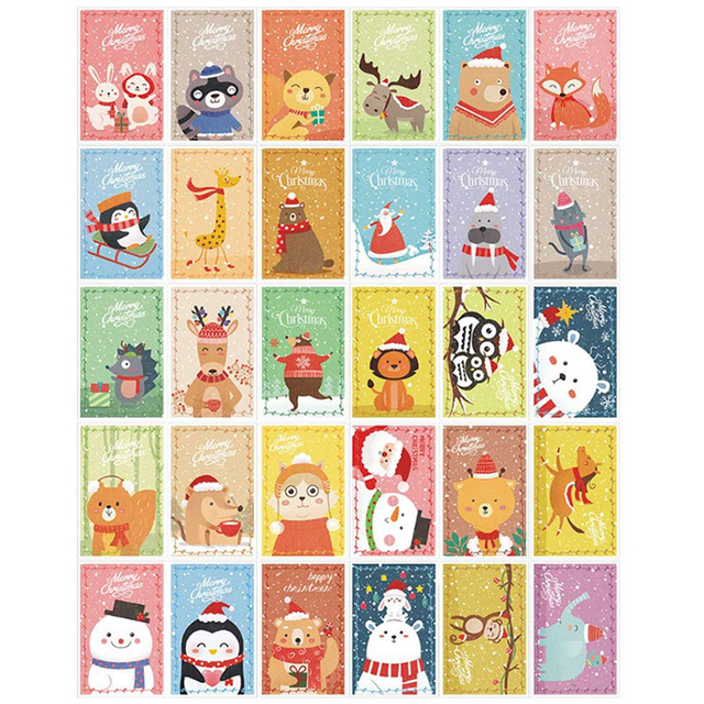 Bulk Set Cute Blank Postcard Christmas Souvenir Greeting Cards