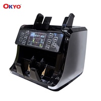Compteur de billets OKYO vertical intelligent à dénomination unique, totalisation, qualité professionnelle, tri automatique, infrarouge magnétique 1200