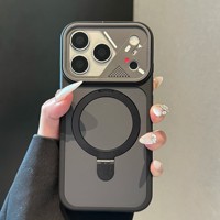 Funda Magnética Metálica Mate Resistente para iPhone 18 17 16 Pro Max 15 14 13 12, Carcasa Trasera Esmerilada Anti-Caídas, Disponible en Stock