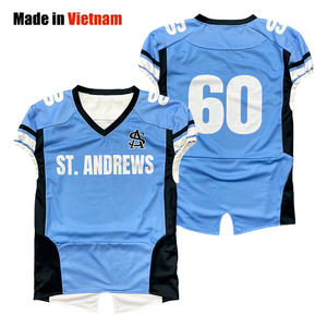 Maillot de football américain streetwear personnalisé, imprimé par sublimation, en maille polyester respirante, pour jeunes et hommes - Product Image 1