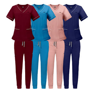 ชุดยูนิฟอร์มพยาบาลผ้าสเตรชแบบใหม่ยอดนิยมสำหรับนักศึกษาแพทย์ เสื้อ+กางเกง ชุดพยาบาล - Product Image 1