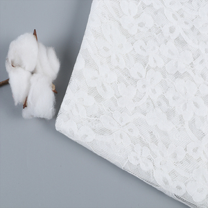 قماش دانتيل قطن لامع من التل الأبيض بتخفيضات كبيرة لملابس الموضة - Product Image 2