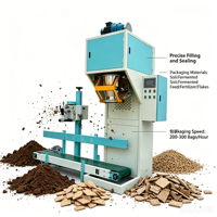 Machine de pesage, de remplissage et d'emballage semi-automatique haute précision 5-50 kg pour noix, aliments, maïs, riz, granulés, sacs, haricots, céréales et terre