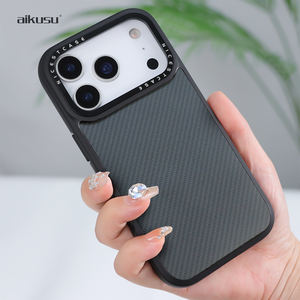 Étui de téléphone Aikusu 600D en fibre d'aramide Kevlar pour iPhone 13 14 15 16 17 Pro Max - Product Image 5