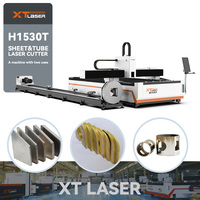 Machine de découpe laser à fibre 2-en-1 pour tôles et tubes/conduites CNC avec commande Cypcut, refroidie par eau