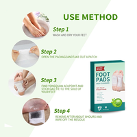 10 pièces par boîte nettoyage pieds coussinets gingembre sel pied Patch Kinoki nettoyage Detox pied coussinets