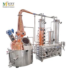 Máquina destiladora multifuncional de 450L para licores con alto contenido de alcohol para uso en destilería Planta de fabricación Ron Brandy Gin <span class=keywords><strong>Vodka</strong></span> - Product Image 1