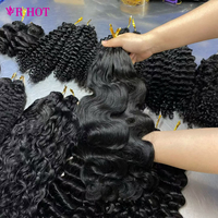 Extensions de cheveux humains 100% naturels vietnamiens pour tresses bohèmes, pré-bouclées, bouclées birmanes, nœuds miracle, cheveux humains au crochet effet plume