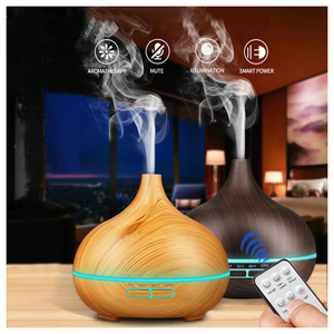 เครื่องเพิ่มความชื้นในอากาศลายไม้ขนาด500มล. เครื่องพ่นไอน้ำเย็นด้วยคลื่นอัลตร้าโซนิคไฟฟ้าตั้งเวลา - Product Image 3