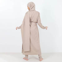 Ensemble Abaya et Khimar pour femmes, Aschulman, couleur personnalisée, 2 pièces, jersey musulman de qualité, long manteau