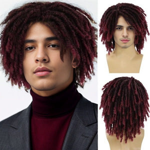 Perruque synthétique dreadlocks 14 pouces sans lacet, fabriquée à la machine, résistante à la chaleur, vente en gros pour femmes - Product Image 4
