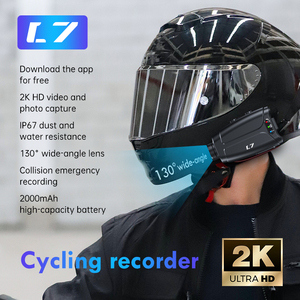 กล้องติดหมวกจักรยาน L7 Cycling Recorder 2K HD มุมกว้าง 130 องศา กันน้ำ กันฝุ่น บันทึกเหตุฉุกเฉิน กล้องติดรถมอเตอร์ไซค์ - Product Image 1
