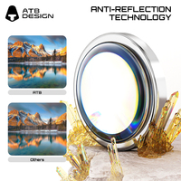 Protection d'objectif en saphir à couverture intégrale pour iPhone Duo, film de protection d'appareil photo en acier inoxydable anti-reflet pour iPhone 16 17 18 Pro Max