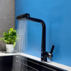 Kitchen Faucet Intelligent Digital Luxury Kitchen Sink Waterfall Faucet Smart Sink Faucet Kitchen