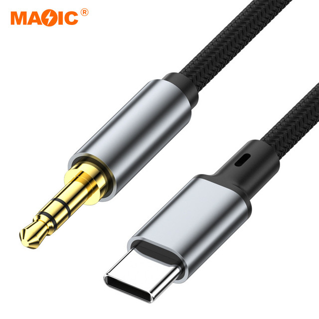 USB TYPE C to 3.5MM Headphone Adapter Cable for Headphone Speaker Phone Computer High Fidelity Transmission