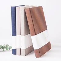 Journal personnalisé en lin A5 couverture rigide feuille d'or estampage de logo carnet d'agenda en tissu avec fil à coudre reliure
