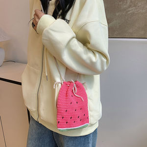 Vente en gros d'artisanat traditionnel patrimoine culturel immatériel embrayages tissés à la main pour femmes aspect tissé de fruits de pastèque <span class=keywords><strong>sac</strong></span> fini - Product Image 4