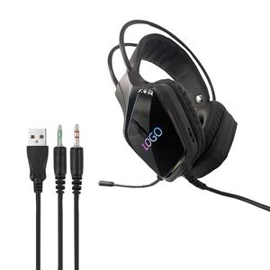 <span class=keywords><strong>Venta</strong></span> de fábrica Auriculares para juegos Auriculares con micrófono Luz LED sobre la oreja Auriculares con cable para combinaciones de juegos de PC - Product Image 1